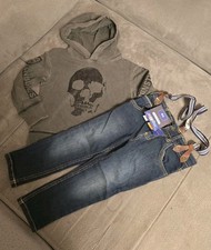 Neu Gr. 98 Jeans Hosenträger