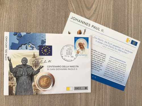 Euro numisbrief vatikan - 2,