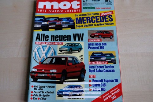 Mot 1993 peugeot 306 - mot, 07/1993