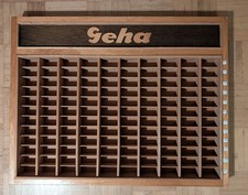 Vintage Geha Holz-Display