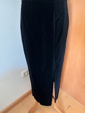 Figurbetonter langer eleganter Samt  Rock mit hohem Schlitz vorne l Größe 42