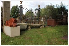 Riesige granit bank park - riesige,