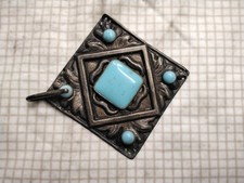 Jugendstil Gewandspange Metall Email