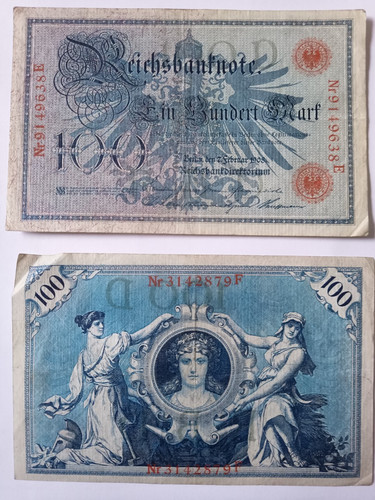 100 mark reichsbanknote rotes - reichsbanknote,
