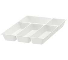 IKEA Besteckkasten Weiß Kunststoff Organizer Wie Neu UPPDATERA 2x