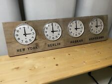 Vintage TN Telenorma Industrie Nebenuhr Bahnhofsuhr T&N Weltuhr Weltzeituhr Uhr