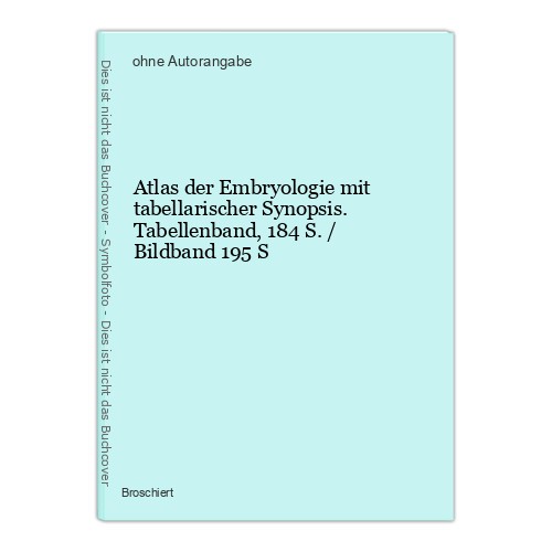 Atlas der embryologie mit - atlas,