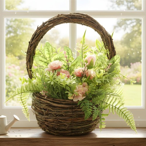 Deko korb frühling - korb, aus