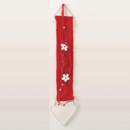 Fensterdeko herz rot - herz, holz