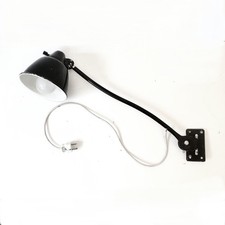 Helo Leuchten Arbeitsleuchte Bauhaus Stil Wand Lampe Leuchte Schwarz 1950er