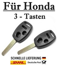 2x Ersatz Autoschlüssel Gehäuse für Honda 3-Tasten Fernbedienung KS02NO - HON66