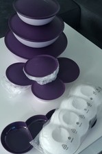 Tupperware Allegra Dessert Set,16- Teilig, Lila mit Glitzer, 