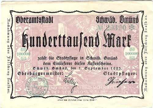 Banknote notgeld 100 - banknote,