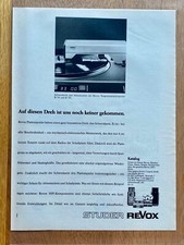 Revox Tangential Plattenspieler B 791 HiFi Original 1982 Vintage Advert Werbung