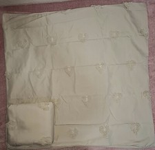 Bettwäsche Set 135x200 cm Herz bestickt getuftet Bettbezug NEU OVP 