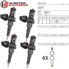 4X 0414720037 Pumpe Düse Einheit Audi A4 VW Bora Golf IV 1.9 TDI 038130073AJ