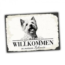 Hundeschild Willkommen Zuhause