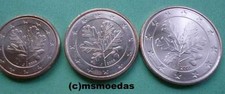 Deutschland 1+2+5 Euro Cent Münzen Euromünzen coin Hamburg J Auswahl Jahre