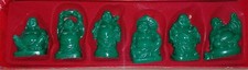 Green laughing buddha - laughing, statue