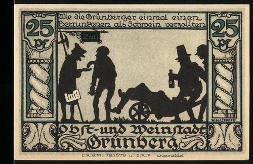 Notgeld grünberg pfennig - notgeld, 25