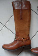 Original * AIGNER * Damen hoher Stiefel Leder Braun Gr. US 9/Eu 39 TOP Zustand!