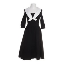 Unique Vintage, Kleid, Größe: S, Schwarz/Weiß, Polyester, Damen #hr5