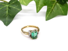 2385 Gold 750 Ring mit natürlichem Turmalin / Verdelith und Diamanten