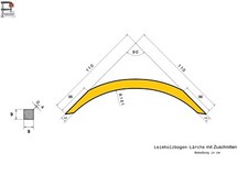 Lärche 9x9 Leimholzbogen geschnitten Bauelement Stütze Rundbalken Carport Halter