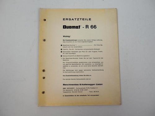 Duomat walze - r, 66