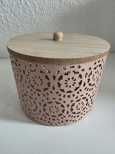 Metall dose mit holzdeckel - mit,