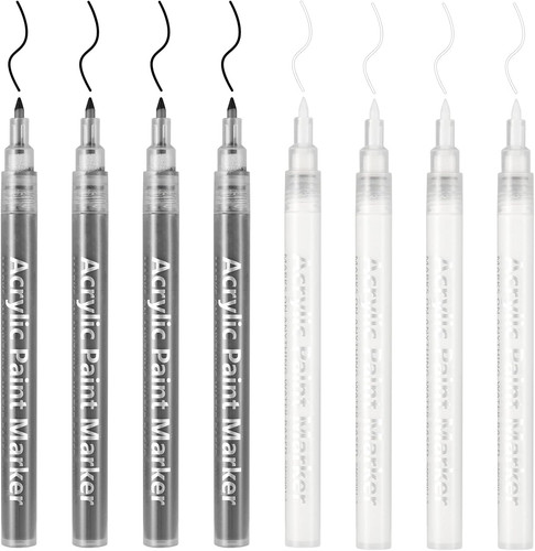 Permanent marker set weiß - marker,