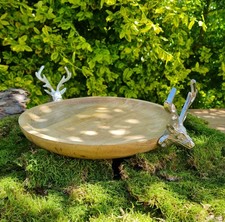 Holz Teller mit Hirsch Rentier