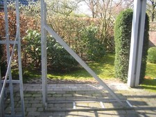 Outdoor Kaminholz Stapelhilfe Holzständer Feuerholzstützen aus Metall, 2 Stück