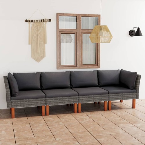 Vidaxl sitzer gartensofa mit - 4-sitzer-gartensofa,