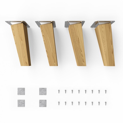 Sossai eckige holzfüße - 4x,