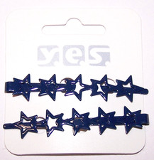 2x Haarklemmen Blau Sterne