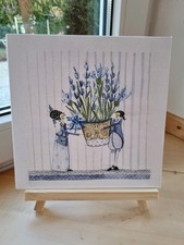 Bild Handmade Silke Leffler Lavendel Blumen Garten Grätz Verlag mit Staffelei 