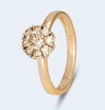 Harry Ivens IV Ring Gelbgold 375 mit champagnerfarbenen Brillanten ca. 0,50 ct.