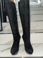 Buffalo Stiefel Samt Verlour Plateau High Heels Top Neu 38 