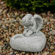 Steinfigur Grabdeko Herz mit