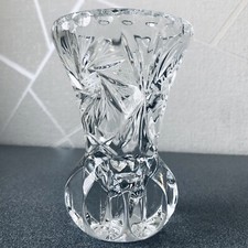 *Hübsche Kristallglas Vase *Rattenberg/Tirol *Bleikristall *Schleuderstern *12cm