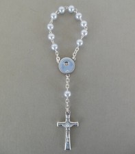 Rosenkranz hellblaue Perlen