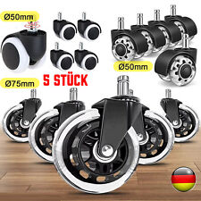 Ø11mm 5x Stuhlrollen Hartbodenrollen Bürostuhlrollen für Parkett Laminat Teppich