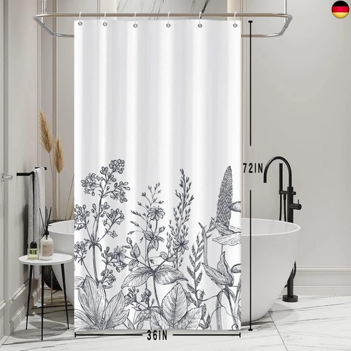 Blumen duschvorhang 92x183cm - duschvorhang,