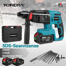 YOFIDRA®18V Akku Bohren Bohrhammer Bürstenloser Motor Bohrmaschine Elektrohammer