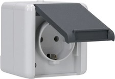 JUNG SCHUKO-Steckdose, 16 A 250 V ~, senkrecht, IP 44, WG 800, anthrazit 820 W