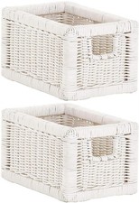 Set/2 Regalkorb mit Holzrahmen