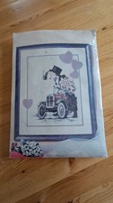 Konvolut Stickvorlage Hochzeit, Bild, Schleifenband, 3er Set Stickbilder, gebr.
