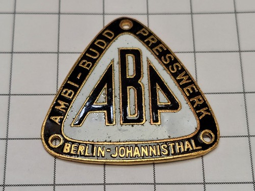Plakette oldtimer ambi - ambi, budd