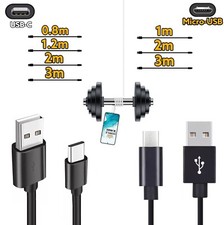 USB-C/Micro-USB Ladekabel